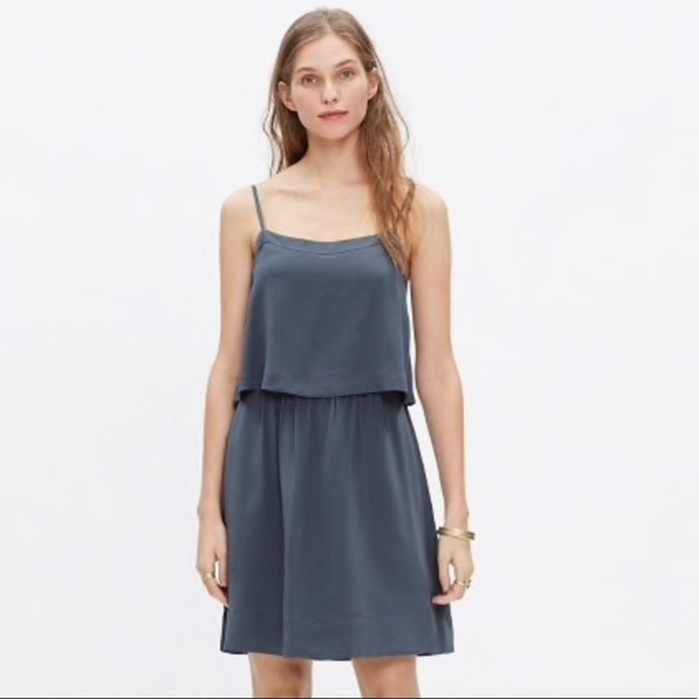 Madewell Silk Overlay Cami Dress